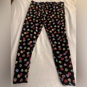Serra Candy Heart Print Fleece Lined Leggings XL Valentines Galentines